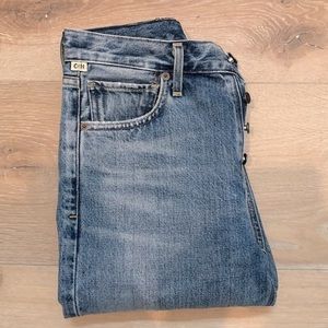 100% Cotton Denim - Citizens of Humanity - Charlotte High Rise Straight Jeans